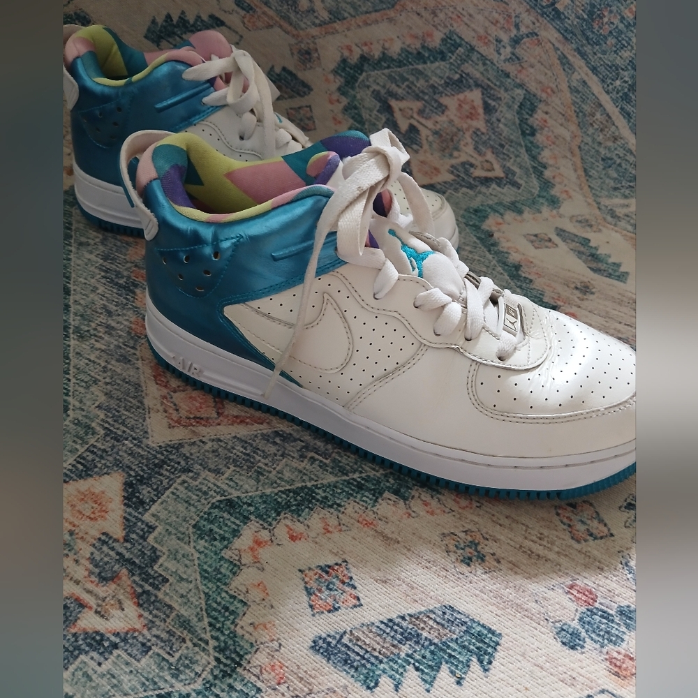 NIKE Air Jordan Force 6 GS High Top AF1 Sneakers Size 7y(fashion shoes metallic)